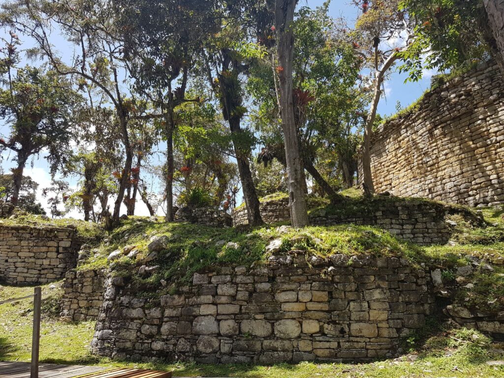 Kuelap Peru with her ancient stone walls overgrown by trees
