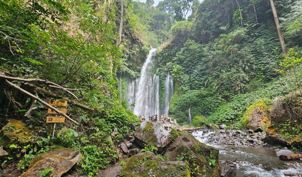 Tiu Kelep Waterfall in Lombok Indonesia